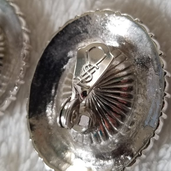 Yves Saint Laurent Rhinestone Clip On Earrings - Picture 7 of 13